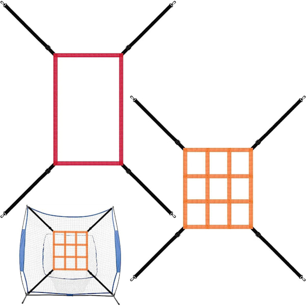 Hitting Batting Catching Pitching, Baseball Treningsnett Softball Treningsnett White 9 grid target net
