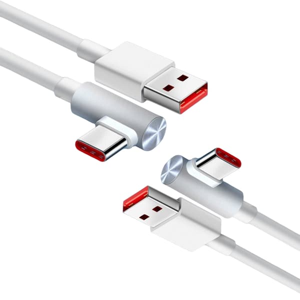 120W 90 Graders 200cm Dataöverföring Laddningsförlängningssladd USB Typ C-kabel