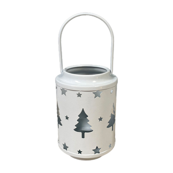 Nordisk Ihålig Elg/Jul/Snöflinga Ljusstake Ljuslykta Dekoration Festtillbehör White - Tree