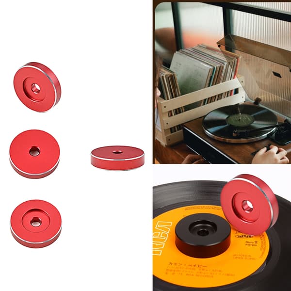 45 RPM-sovitin 7 tuuman vinyylilevy, vinyylilevy-sovitin Red