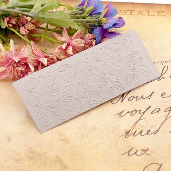 Blomsterblad Plast Pregefolder DIY Håndverksmal Scrapbook Papir