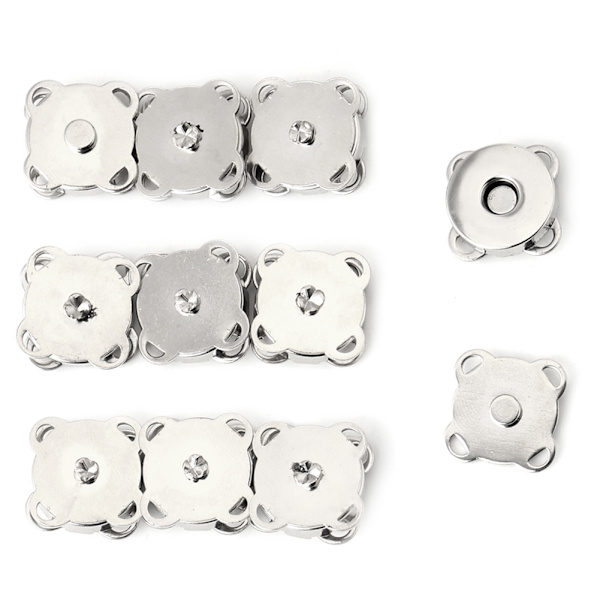 10x 14/18mm magneettinen kukkaro Quincunx nepparit hakasille Suljettava Lompakko Laukut Käsilaukku