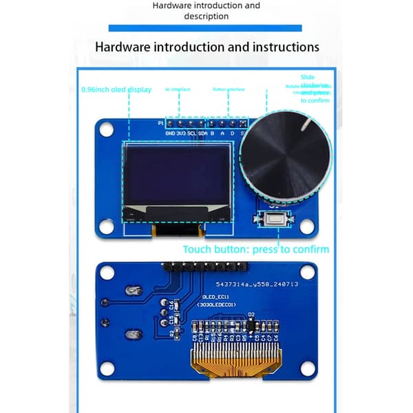 EC11 360 Graders Hvirvlende Processor Display Komponent Til DIY Projekter