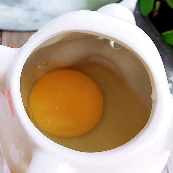 Kreativ Äggseparator Keramisk Äggula Vit Separator Hushållsmatlagning Ba
