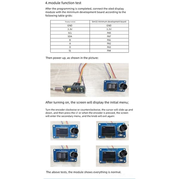EC11 360 Graders Hvirvlende Processor Display Komponent Til DIY Projekter