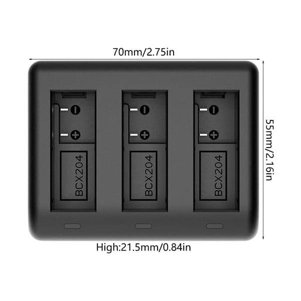 Bærbart MultiBattery Opladningshub Overophedningsbeskyttelse til Action 5Pro