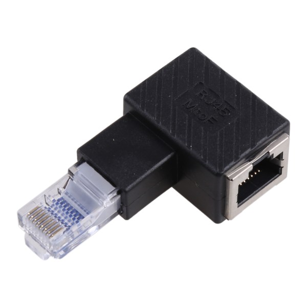Ethernet Adapter 90° RJ45 Han til Fe Extension Cat6 LAN netværksstik til PC