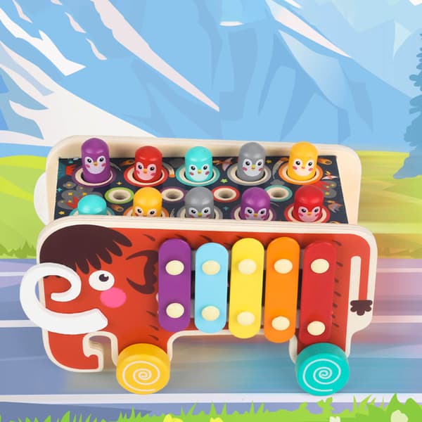 Barnens Pounding Hamster Spel Verklighetstrogen Hammare Bärbara Pedagogiska Leksaker