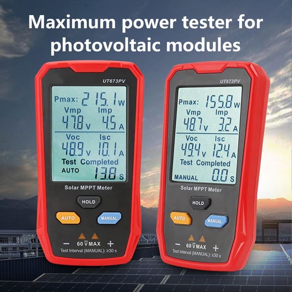 Solpanelstester 800W Fotovoltaisk Multimeter Sol MPPT Måler LCD-skærm