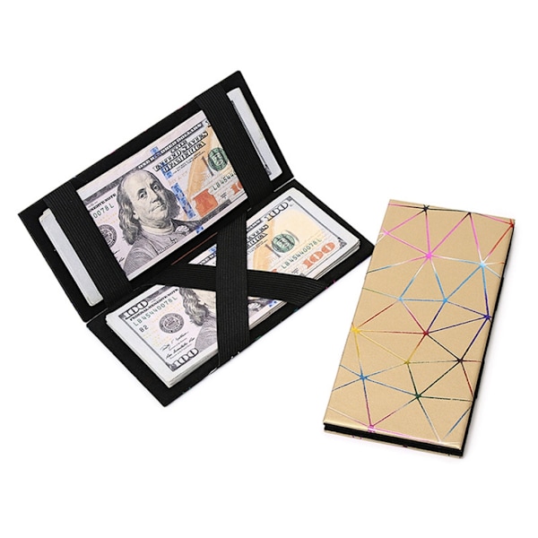 Pitkät lompakot Money Clip Kolikkolaukku PU-nahkainen kolikkokukkaro Creative Magic lompakko Gold
