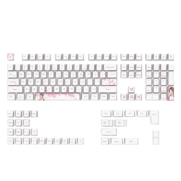 Cherry Height Keycaps til 108-Key 5-Side Dye Sublimation PBT Mekanisk Keyboard