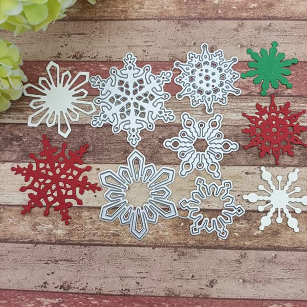 5 st/set Snöflingor Stansar Olika Design Snöflingor Präglingsform