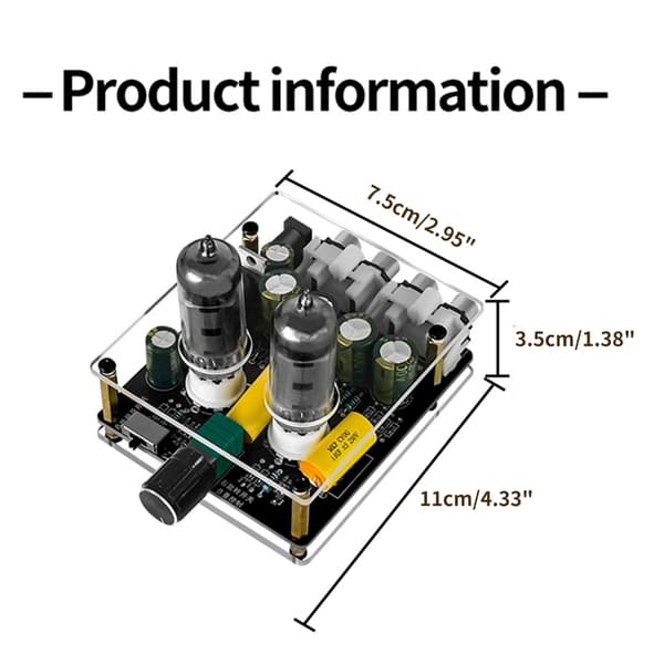 Kompakt HiFi Rør Preamp Buffer Højttaler 6K4 Rør Forforstærker Forstærker