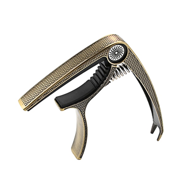 Capo for Gitar, 2 i 1 Sink-legering Tuningsklemme for Elektrisk Gitar Klemmetuner Bronze