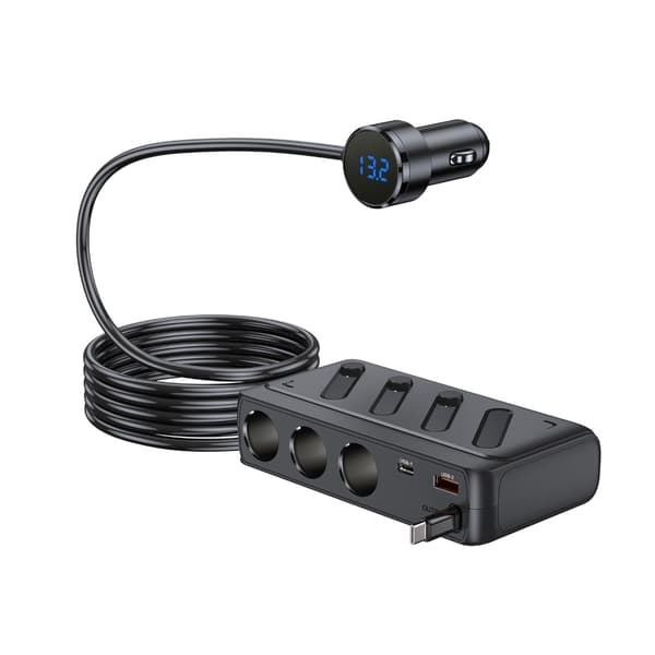 Universal USB Hurtig Bil Strømadapter 3 Udgange Sikker til Mange Elektronik