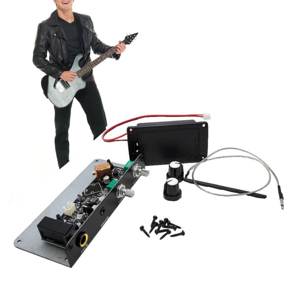 Gitar Equalizer Pickup med Tone Volumkontrollknapp Gitartilbehør