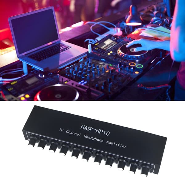 HP10 Hovedtelefonforstærker Auditory Mixer med 1 Input Integration 10 Output