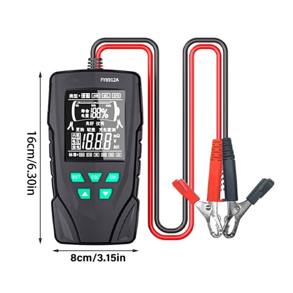 Multifunktionell Bilbatteritestare 12V 24V Digital Professionell Kontroller