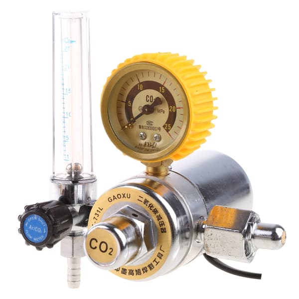 CO2-flödesmätarregulator Mig- Tig flödesmätare tryckmätare intervall 0-25MPa 5/8