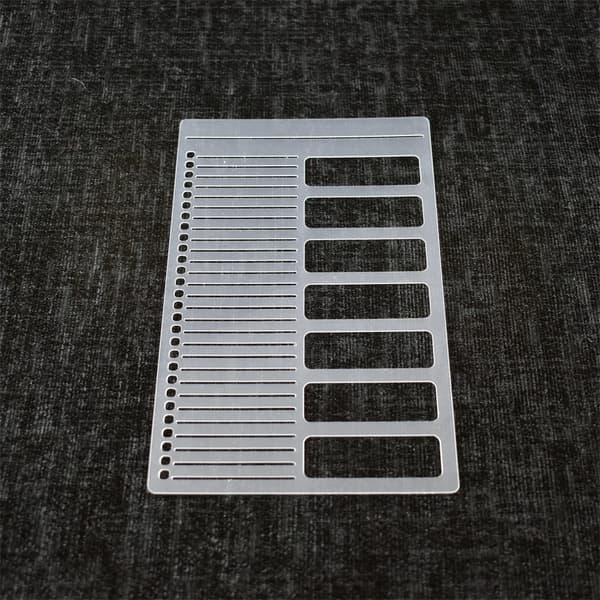 4 stk. plastik notesbog stencil multifunktionelle journal skabeloner til journal