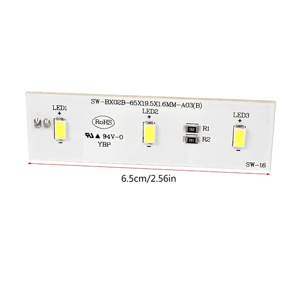 Universal SWBX02B Kjøleskap LED Lysbrett Lys For