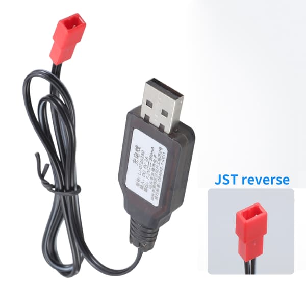 7.2V Opladerledning JST til Robot Fjernstyret Bil USB Opladerledning