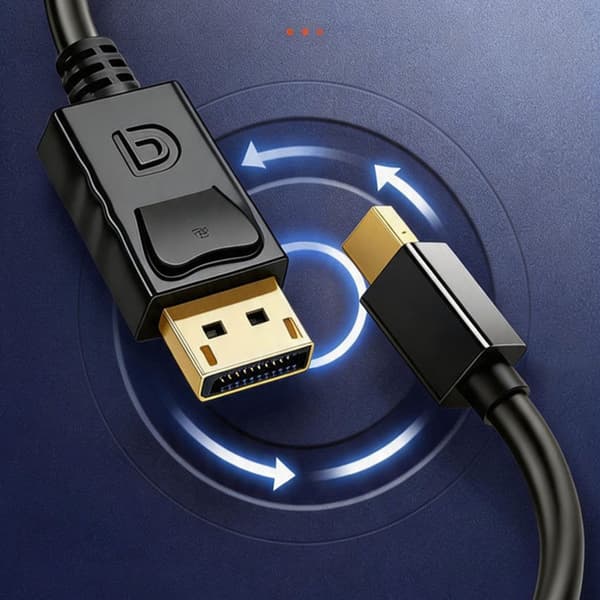 Mini DisplayPort til DisplayPort-adapterkabel understøtter 4K UHD-video