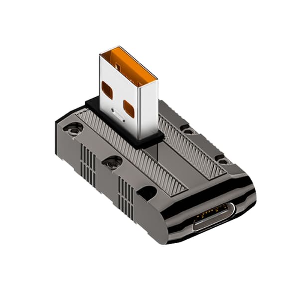 90 graders USB til USB C Adapter 10 Gbps USB C Hun til USB Han Adapter Super Speed ​​Data Sync 120W hurtigopladningsadapter