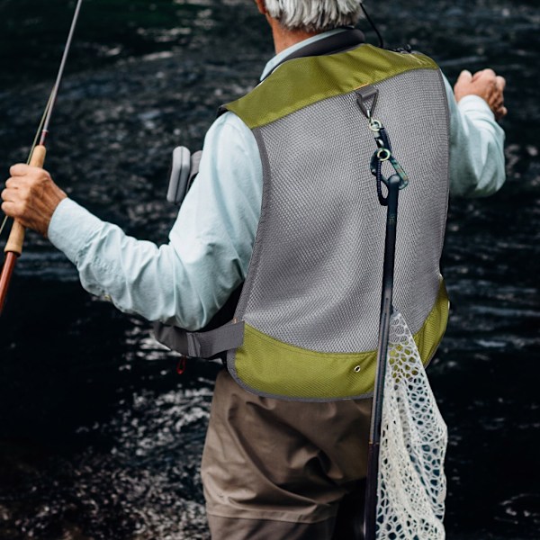 Herr Quick Dry Fiskeväst Mesh Jackor Vandring Multi-Pocket Fiskeväst S