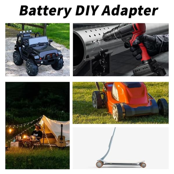18W Batteriadapter til Strømhjulsadapter med Ledningsstik