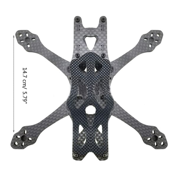 147mm Racing Frame 3 tums Ram Lättviktskit för APEX FPV Racing Flight