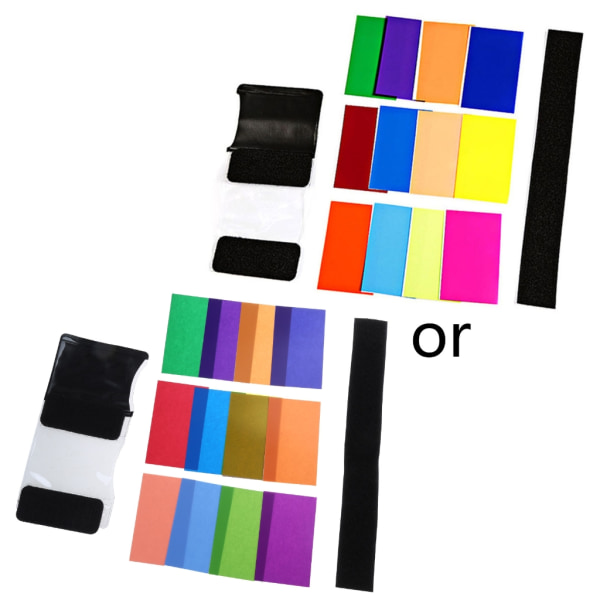 12 kpl Flash Color Card Diffuser Soft Box Lighting geelisuodatin kameraan