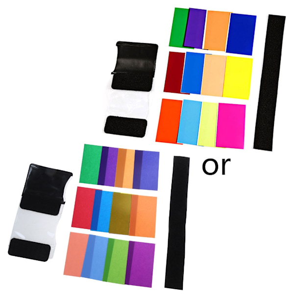 12 ST Flash Color Card Diffuser Soft Box Lighting Gel Filter för kamera