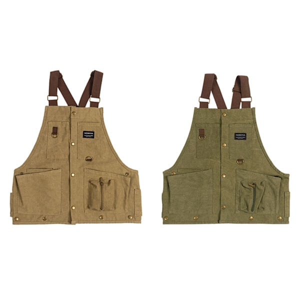 Camping Forstykke Vest Kokkeforstykke Vest Matlagingsforstykke Vest Multi Lommer Forstykke Vest Army Green