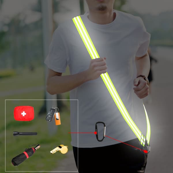 Sikker Gåing Sykling Elastisk Løping Refleksbelte Elastisk Armbånd Midjebånd