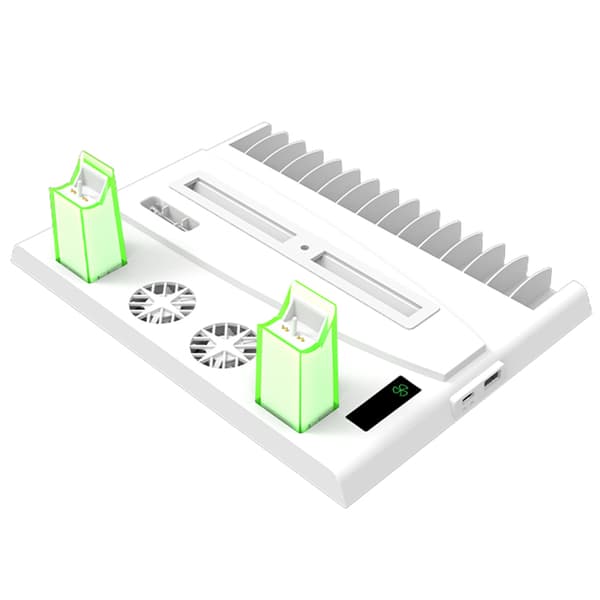 ForPS5 Controller Opladerkonsoller Lodrette Køleventilator Stand Ladestation til PS5 Disc/Digital version