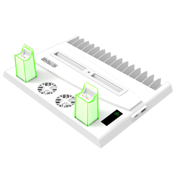 PS5-ohjaimen latauskonsoleille pystysuuntaiset jäähdytystuulettimet jalustalatausasema PS5-levylle/digitaaliversiolle