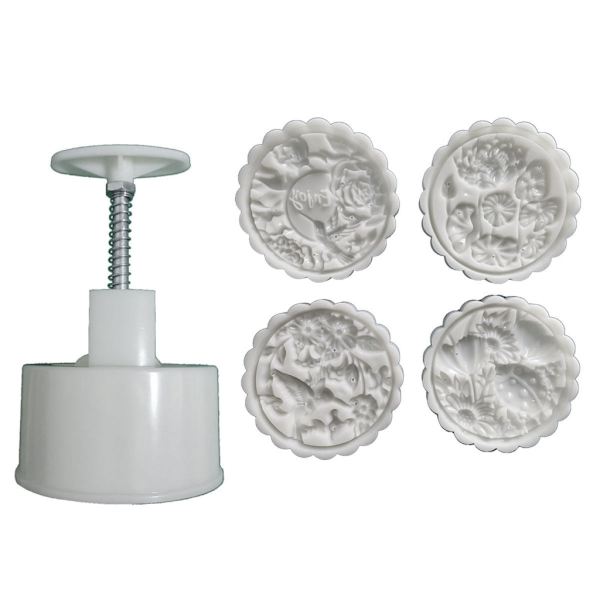 Fugleblomst Månekageform DIY Håndtryk Fondant Månekageform med stempler