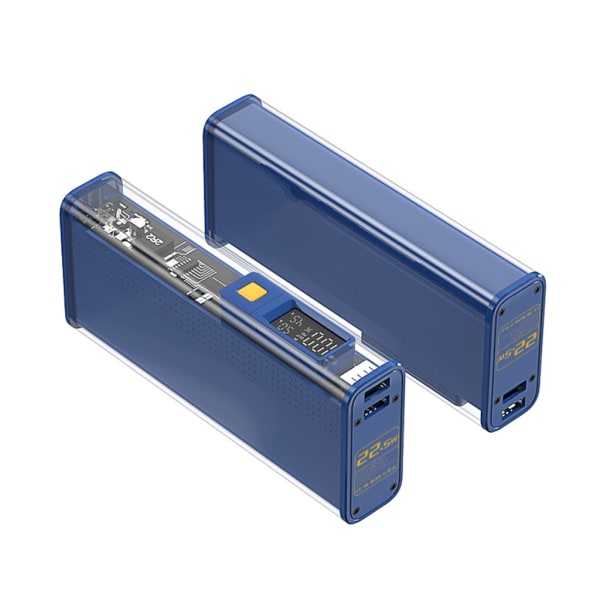 21700 Batteriförvaringsbox Snabbladdning DIY Power Bank Box Case 21700 Batterihållare Box Case för 4 delar 21700 Laddare Blue