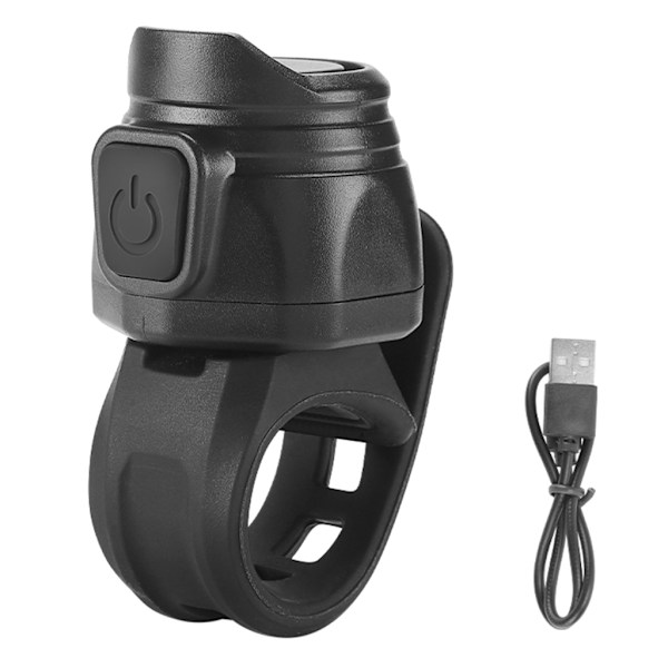 Elektrisk cykelhorn Cykelklockor 6 lägen Ljud Scooterhorn USB-laddningsbar Black