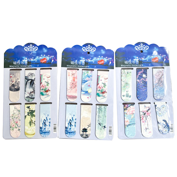 6x Paperi Värikkäät Magneettiset Kirjanmerkit Söpöt Erilaiset Magneettisivut Teinit Pojat Tytöt Toimisto Koululahjat Hieno kuvio