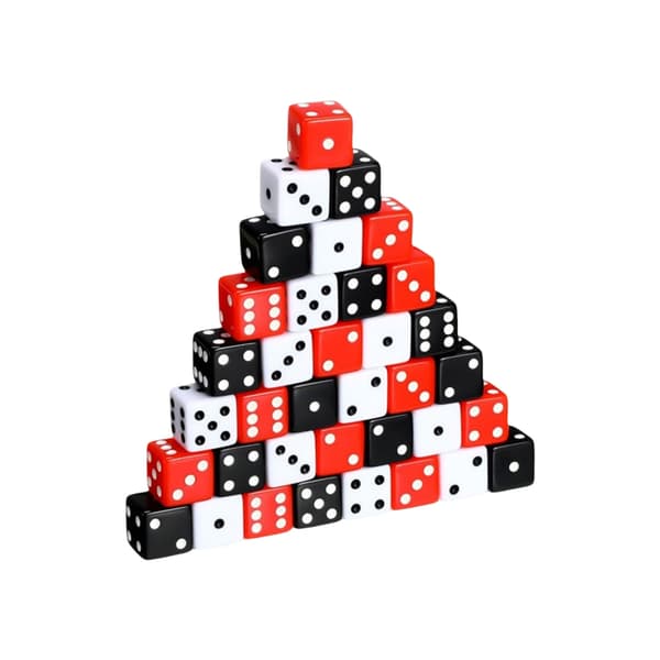36 stk. terninger med runde hjørner, 6-sidede terninger til rollespil, brætspil, fest