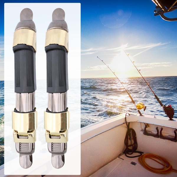 2 stk/pakke fiskestang hjulholder rustfritt stål fiskestang hjul sete stang klips