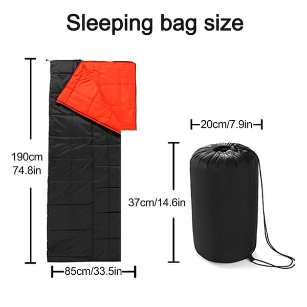 Opvarmet Camping Sengelinned Polyester Sovepose Justerbar Elastisk Snøre