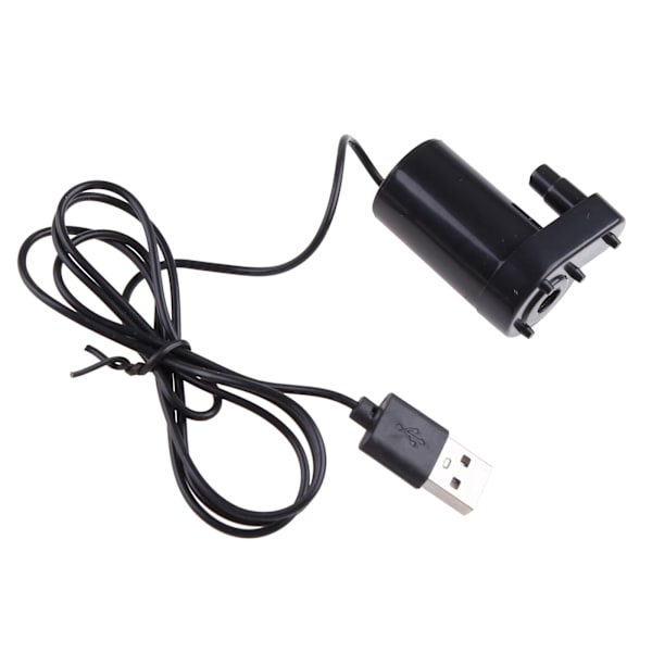 Mikrodränkbar vattenpump Fisktankar Akvarium USB driven för DC 5V 2-3L/min Laddare Minimotor Vattenpumpstillbehör Black