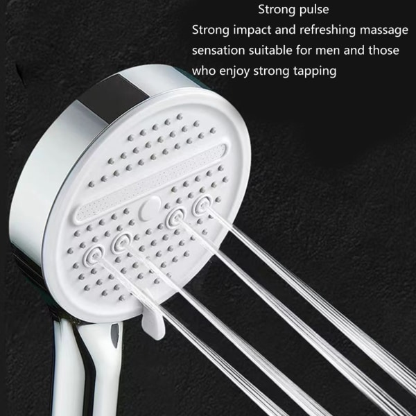 5 moduser Håndholdt dusjhode Vannsparing og filter Dusjhode Pressure Boost Dusjhode Massasje Følelse Dusjhode