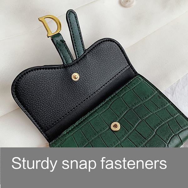 Kontanthållare Kvinna Flicka Kort typ Myntväska Clutch Alligator Texture Wallet Brown