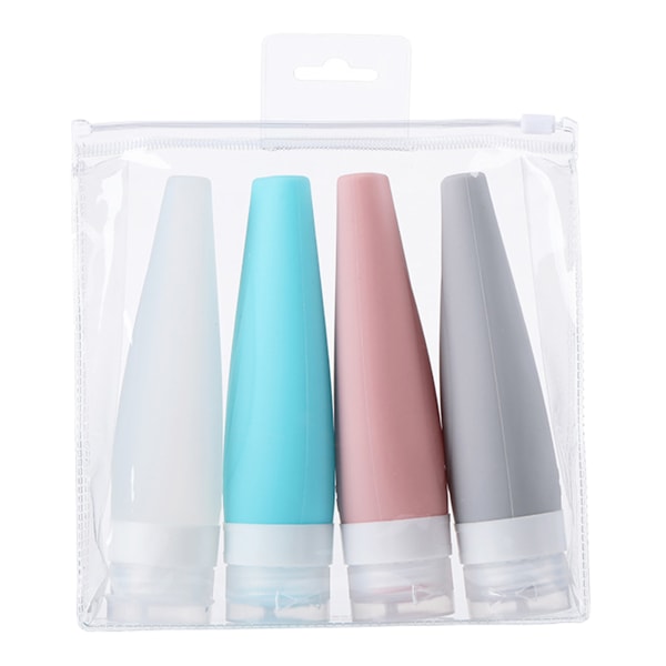 Reseflaskor Läckagesäkra silikonpåfyllningsbara flaskor Kosmetiska toalettartiklar