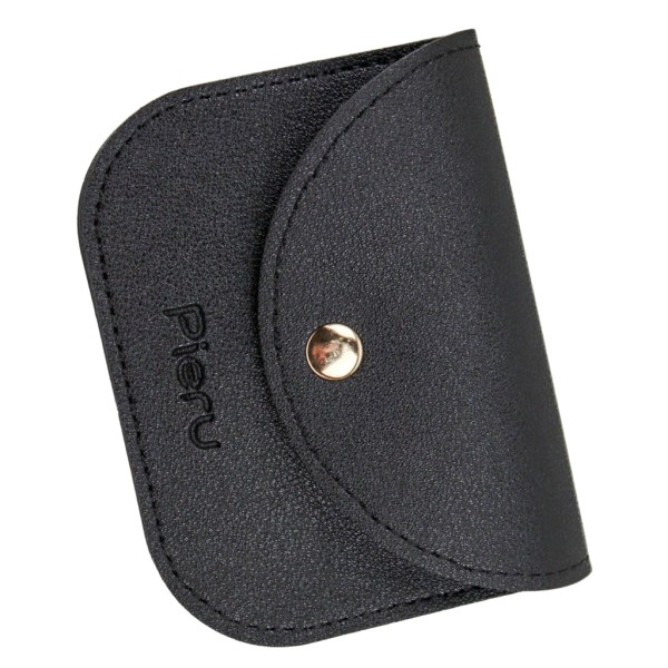 Liten plånbok Praktisk korthållare Dam PU-läder myntväska Flip Designad Black
