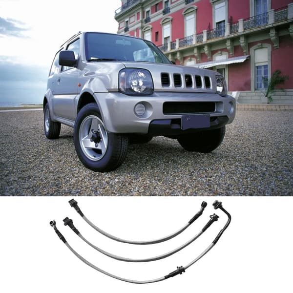 Forlænget bremseslangesæt til Jimny JB23 JB43 med 2 til 3 tommer løftaffjedring
